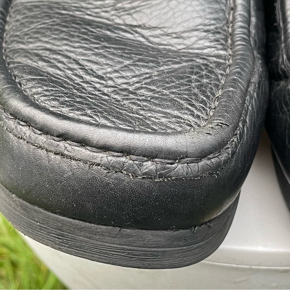 Clarks Stinson Lo Shoes Mens 13 M Black Leather Mocs Lace up Casual Comfort - Picture 7 of 15